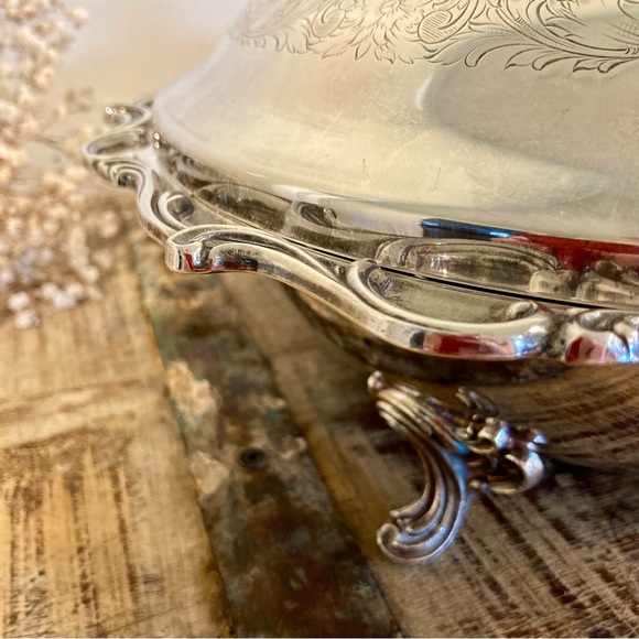 Vintage Silver Plated Covered Serving Dish International Silver Joanne 11 3/4” - Picture 11 of 16